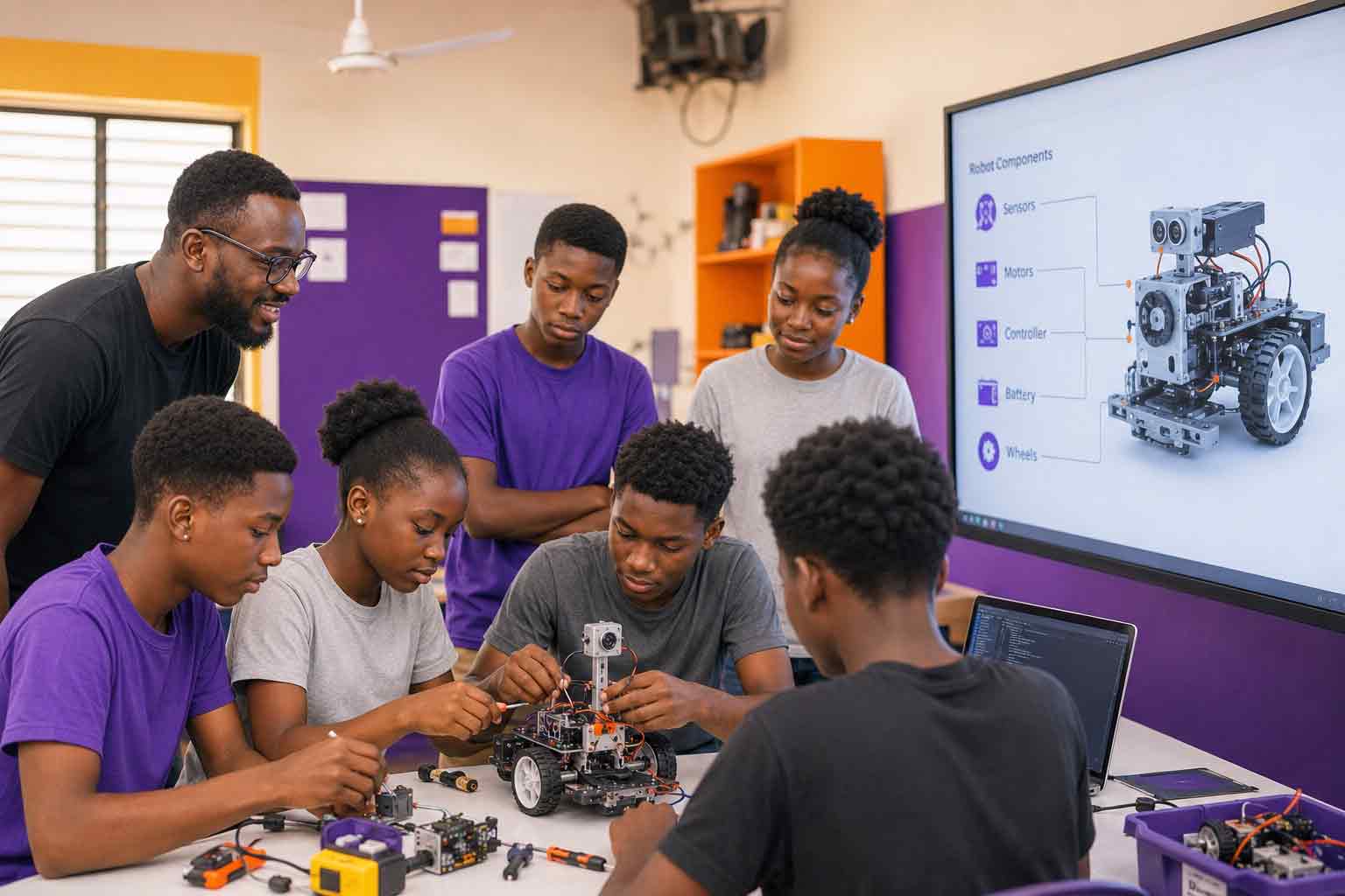 Children in a STEM classroom